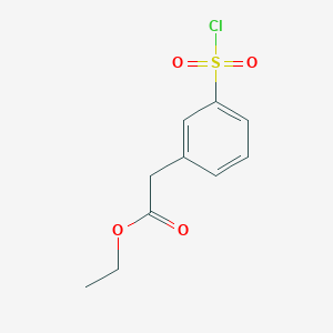molecular formula C10H11ClO4S B1466258 ethyl 2-[3-(chlorosulfonyl)phenyl]acetate CAS No. 1190373-83-1