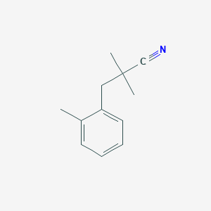 molecular formula C12H15N B1466261 2,2-Dimethyl-3-(2-methylphenyl)propanenitrile CAS No. 1228309-68-9