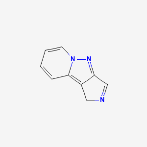 molecular formula C9H7N3 B14662641 4,7,8-triazatricyclo[6.4.0.02,6]dodeca-1,4,6,9,11-pentaene CAS No. 42851-94-5