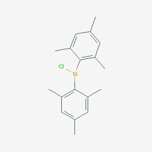 molecular formula C18H22ClSi B14662685 Chlorodimesitylsilane 