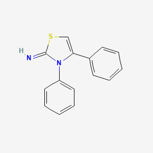 molecular formula C15H12N2S B14662726 2(3H)-Thiazolimine, 3,4-diphenyl- CAS No. 38650-46-3