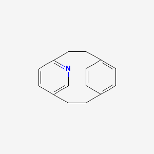 molecular formula C15H15N B14662865 5-Azatricyclo(8.2.2.24,7)hexadeca-4,6,10,12,13,15-hexaene CAS No. 37877-95-5