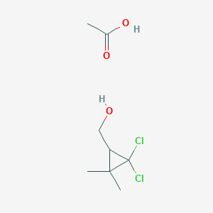 molecular formula C8H14Cl2O3 B14662917 Acetic acid;(2,2-dichloro-3,3-dimethylcyclopropyl)methanol CAS No. 51334-69-1