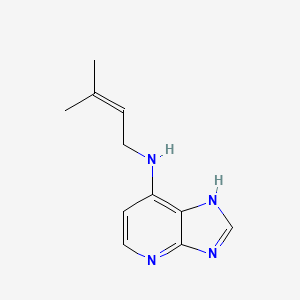 molecular formula C11H14N4 B14662921 N-(3-Methylbut-2-en-1-yl)-1H-imidazo[4,5-b]pyridin-7-amine CAS No. 42936-84-5