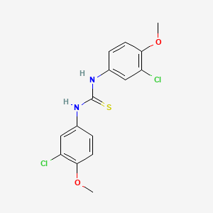 molecular formula C15H14Cl2N2O2S B14662974 1,3-Bis(3-chloro-4-methoxyphenyl)thiourea CAS No. 39861-74-0