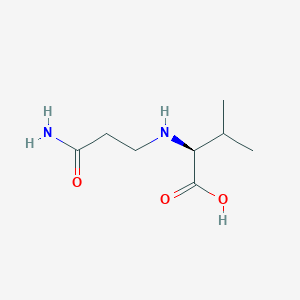 molecular formula C8H16N2O3 B14663003 N-(3-Amino-3-oxopropyl)-L-valine CAS No. 51078-53-6