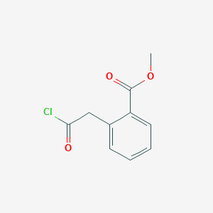 molecular formula C10H9ClO3 B14663027 Benzoic acid, 2-(2-chloro-2-oxoethyl)-, methyl ester CAS No. 40570-26-1