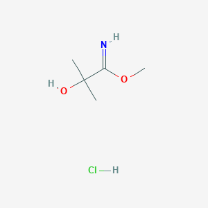 molecular formula C5H12ClNO2 B14663043 Methyl 2-hydroxy-2-methylpropionimidate hydrochloride CAS No. 50313-35-4