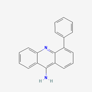 molecular formula C19H14N2 B14663073 Acridine, 9-amino-4-phenyl- CAS No. 40505-06-4