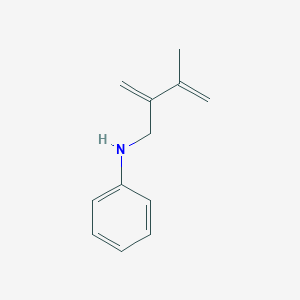 molecular formula C12H15N B14663123 N-(3-Methyl-2-methylidenebut-3-en-1-yl)aniline CAS No. 38644-58-5