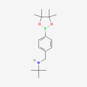 molecular formula C17H28BNO2 B1466313 Tert-butyl({[4-(tetramethyl-1,3,2-dioxaborolan-2-yl)phenyl]methyl})amine CAS No. 1628014-71-0