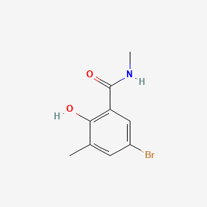 molecular formula C9H10BrNO2 B14663193 Benzamide, 5-bromo-N,3-dimethyl-2-hydroxy- CAS No. 40912-87-6