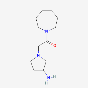 B1466322 2-(3-Aminopyrrolidin-1-yl)-1-(azepan-1-yl)ethan-1-one CAS No. 1247195-47-6
