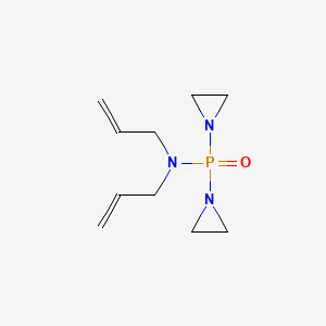 molecular formula C10H18N3OP B14663222 Phosphine oxide, bis(1-aziridinyl)diallylamino- CAS No. 41657-18-5