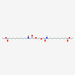 molecular formula C34H64N2O8 B14663246 Diethyl 12-methyl-13,20-dioxo-15,18-dioxa-12,22-diazatritriacontane-1,33-dioate CAS No. 38252-51-6
