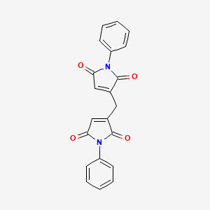 molecular formula C21H14N2O4 B14663250 3,3'-Methylenebis(1-phenyl-1H-pyrrole-2,5-dione) CAS No. 47534-51-0