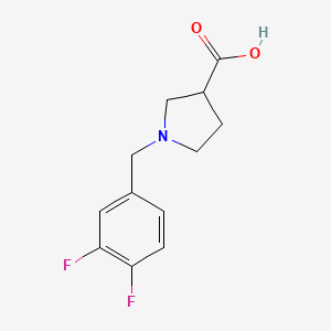 molecular formula C12H13F2NO2 B1466331 1-[(3,4-Difluorophenyl)methyl]pyrrolidine-3-carboxylic acid CAS No. 1509342-16-8