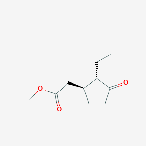 molecular formula C11H16O3 B14663313 Methyl [(1S,2S)-3-oxo-2-(prop-2-en-1-yl)cyclopentyl]acetate CAS No. 51557-87-0