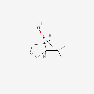 molecular formula C10H16O B14663326 Bicyclo[3.1.1]hept-2-en-6-ol, 2,7,7-trimethyl-, (1S,5R,6R)- CAS No. 38043-83-3