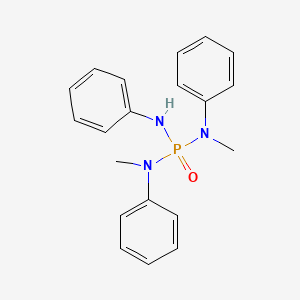 molecular formula C20H22N3OP B14663346 N,N'-Dimethyl-N,N',N''-triphenylphosphoric triamide CAS No. 50869-81-3