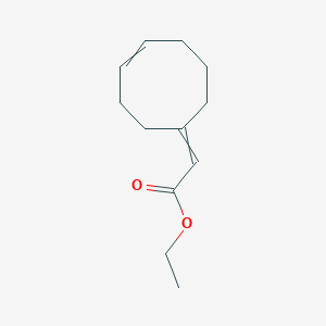 molecular formula C12H18O2 B14663356 Ethyl (cyclooct-4-en-1-ylidene)acetate CAS No. 51953-70-9