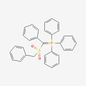 molecular formula C32H27O2PS B14663392 Triphenyl[phenyl(phenylmethanesulfonyl)methylidene]-lambda~5~-phosphane CAS No. 51848-91-0