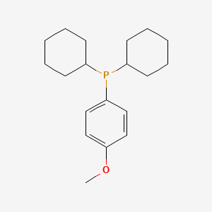 molecular formula C19H29OP B14663438 Phosphine, dicyclohexyl(4-methoxyphenyl)- CAS No. 40438-63-9