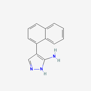 molecular formula C13H11N3 B14663456 4-(naphthalen-1-yl)-1H-pyrazol-3-amine CAS No. 40545-69-5