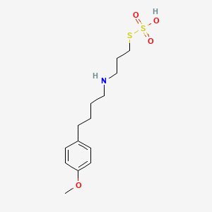 molecular formula C14H23NO4S2 B14663550 S-3-((4-(p-Methoxyphenyl)butyl)amino)propyl hydrogen thiosulfate CAS No. 38914-74-8