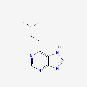 molecular formula C10H12N4 B14663618 6-(3-Methylbut-2-en-1-yl)-7H-purine CAS No. 41600-08-2
