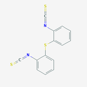 molecular formula C14H8N2S3 B14663669 1,1'-Sulfanediylbis(2-isothiocyanatobenzene) CAS No. 40939-90-0