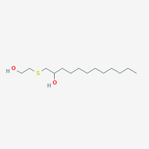 molecular formula C14H30O2S B14663678 1-[(2-Hydroxyethyl)sulfanyl]dodecan-2-OL CAS No. 51026-30-3