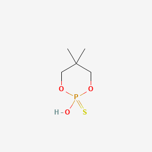 molecular formula C5H11O3PS B14663697 1,3,2-Dioxaphosphorinane, 2-mercapto-5,5-dimethyl-, 2-oxide CAS No. 45734-11-0