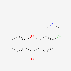 molecular formula C16H14ClNO2 B14663745 Xanthen-9-one, 3-chloro-4-(dimethylamino)methyl- CAS No. 43159-86-0