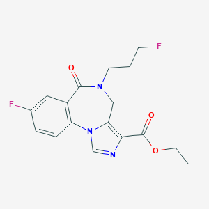 molecular formula C17H17F2N3O3 B146639 ethyl 8-fluoro-5-(3-fluoropropyl)-6-oxo-4H-imidazo[1,5-a][1,4]benzodiazepine-3-carboxylate CAS No. 133368-71-5
