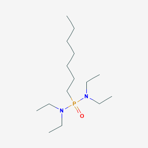 molecular formula C15H35N2OP B14663933 N,N,N',N'-Tetraethyl-P-heptylphosphonic diamide CAS No. 36378-53-7