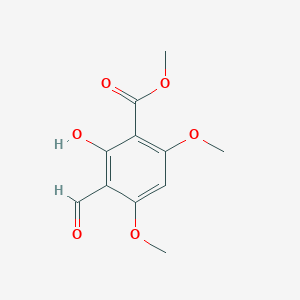 molecular formula C11H12O6 B14664040 Methyl 3-formyl-2-hydroxy-4,6-dimethoxybenzoate CAS No. 51116-93-9