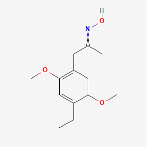molecular formula C13H19NO3 B14664044 N-[1-(4-Ethyl-2,5-dimethoxyphenyl)propan-2-ylidene]hydroxylamine CAS No. 50505-63-0