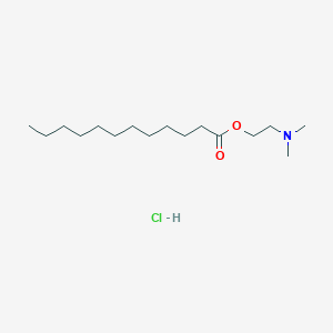 molecular formula C16H34ClNO2 B14664072 Dodecanoic acid, 2-(dimethylamino)ethyl ester, hydrochloride CAS No. 37839-72-8