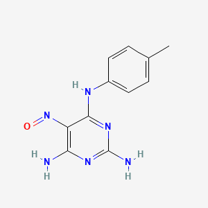 molecular formula C11H12N6O B14664140 n4-(4-Methylphenyl)-5-nitrosopyrimidine-2,4,6-triamine CAS No. 49753-50-6