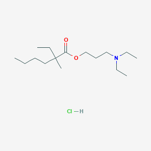 molecular formula C16H34ClNO2 B14664151 Diethylaminopropyl 2-ethyl-2-methylhexanoate hydrochloride CAS No. 38370-70-6