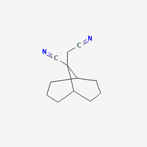 molecular formula C12H16N2 B14664212 Bicyclo[3.3.1]nonane-9-acetonitrile, 9-cyano- CAS No. 36317-31-4