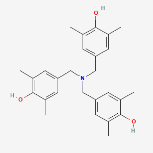 molecular formula C27H33NO3 B14664263 4,4',4''-[Nitrilotris(methylene)]tris(2,6-dimethylphenol) CAS No. 41763-16-0