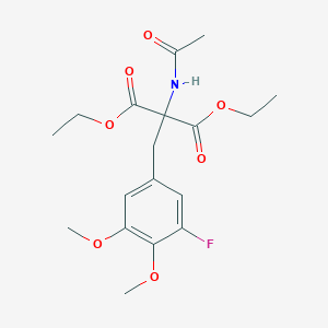 molecular formula C18H24FNO7 B14664264 Diethyl 2-(acetylamino)-2-(3-fluoro-4,5-dimethoxybenzyl)malonate CAS No. 42877-14-5