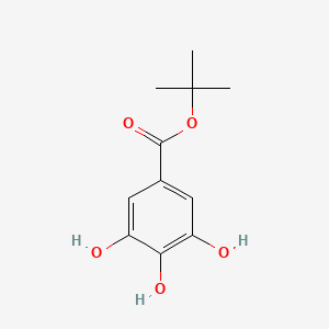 molecular formula C11H14O5 B14664312 Benzoic acid, 3,4,5-trihydroxy-, 1,1-dimethylethyl ester CAS No. 50888-95-4