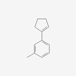 molecular formula C12H14 B14664317 1-(Cyclopent-1-en-1-yl)-3-methylbenzene CAS No. 37511-86-7
