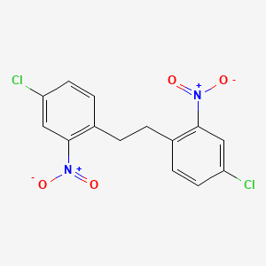 molecular formula C14H10Cl2N2O4 B14664384 Benzene, 1,1'-(1,2-ethanediyl)bis(4-chloro-2-nitro- CAS No. 38262-67-8