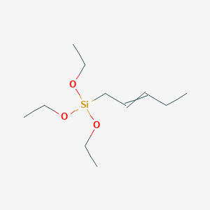 molecular formula C11H24O3Si B14664405 Triethoxy(pent-2-en-1-yl)silane CAS No. 40962-01-4