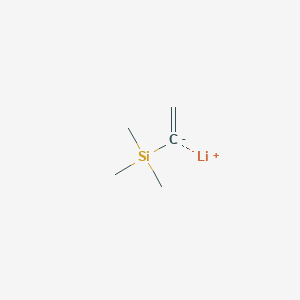 molecular formula C5H11LiSi B14664436 Lithium, [1-(trimethylsilyl)ethenyl]- CAS No. 51666-94-5
