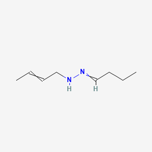 molecular formula C8H16N2 B14664457 N-(butylideneamino)but-2-en-1-amine CAS No. 36566-74-2